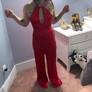 Express Silky Red Pantsuit